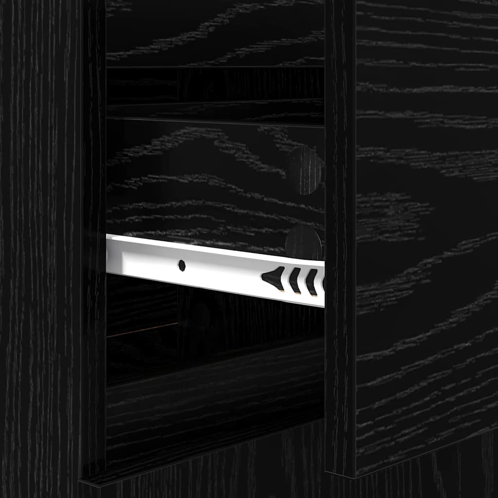 Sideboard Schwarz Eichen-Optik 35 x 40 x 70 cm Holzwerkstoff