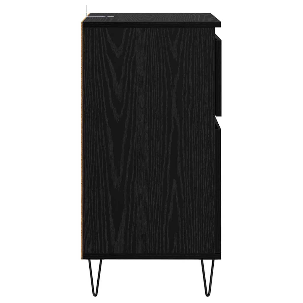 Sideboard Schwarz Eichen-Optik 35 x 40 x 70 cm Holzwerkstoff