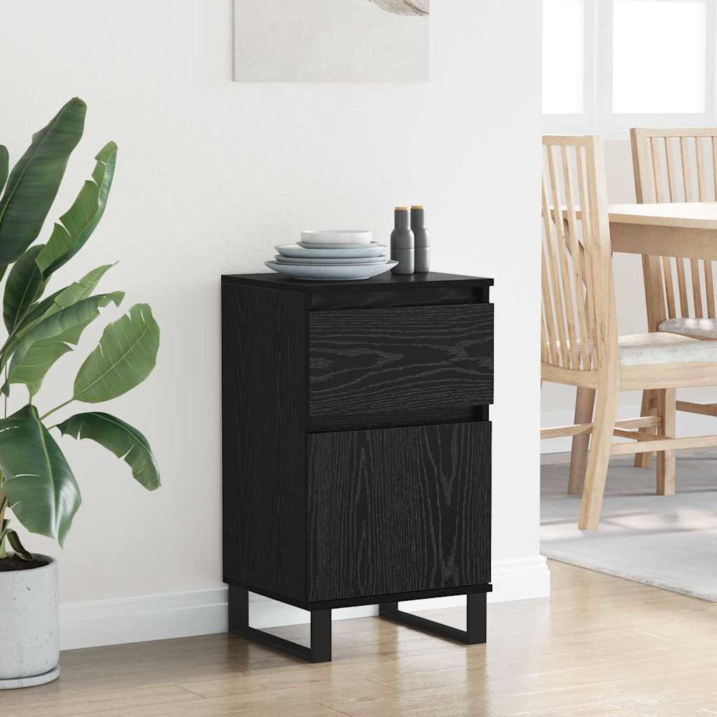 Sideboard Schwarz Eichen-Optik 35 x 40 x 70 cm Holzwerkstoff