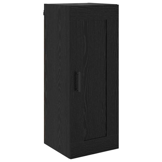 Wandschrank Schwarz Eichen-Optik 34,5 x 34 x 90 cm