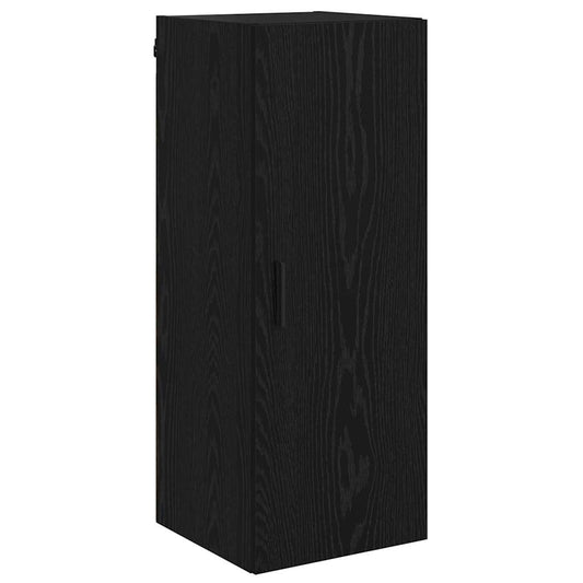 Wandschrank Schwarz Eichen-Optik 34,5 x 34 x 90 cm