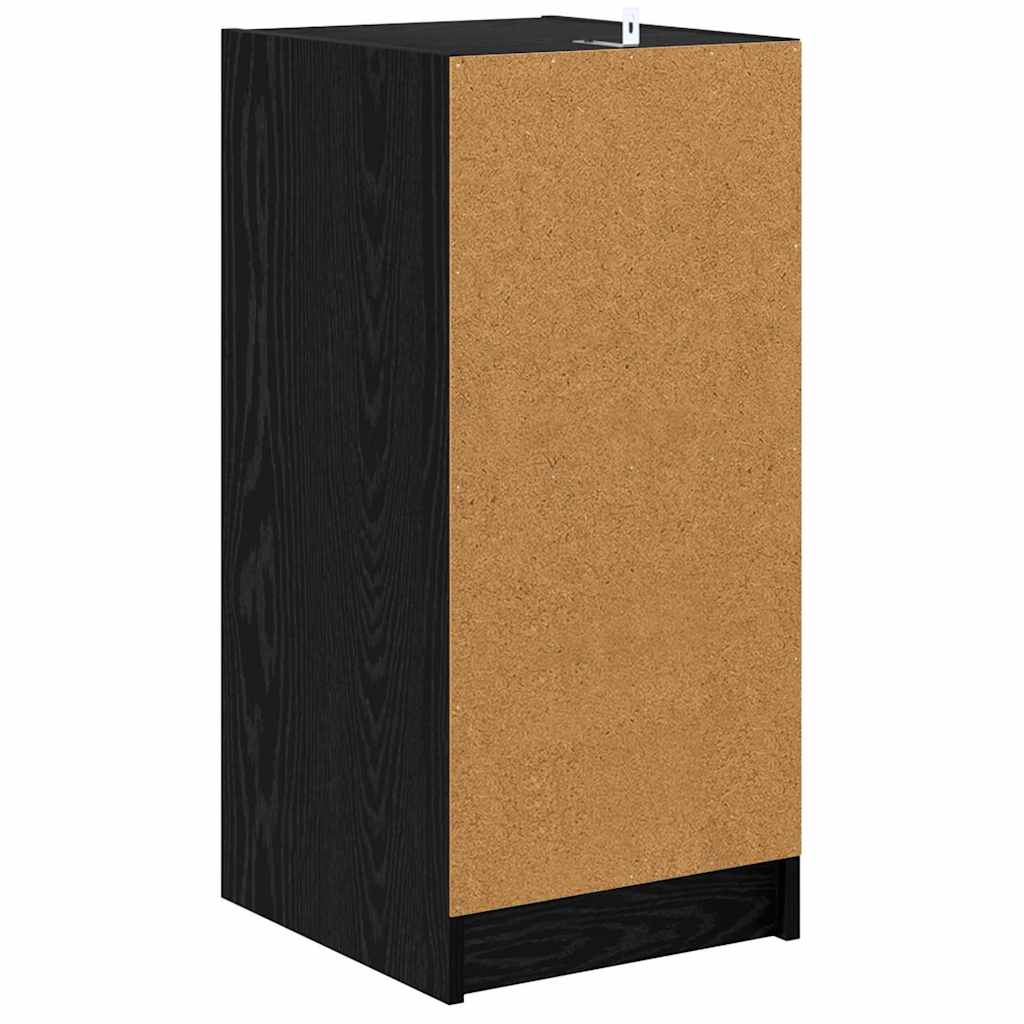 Sideboard Schwarz Eichen-Optik 35 x 37 x 76 cm Holzwerkstoff
