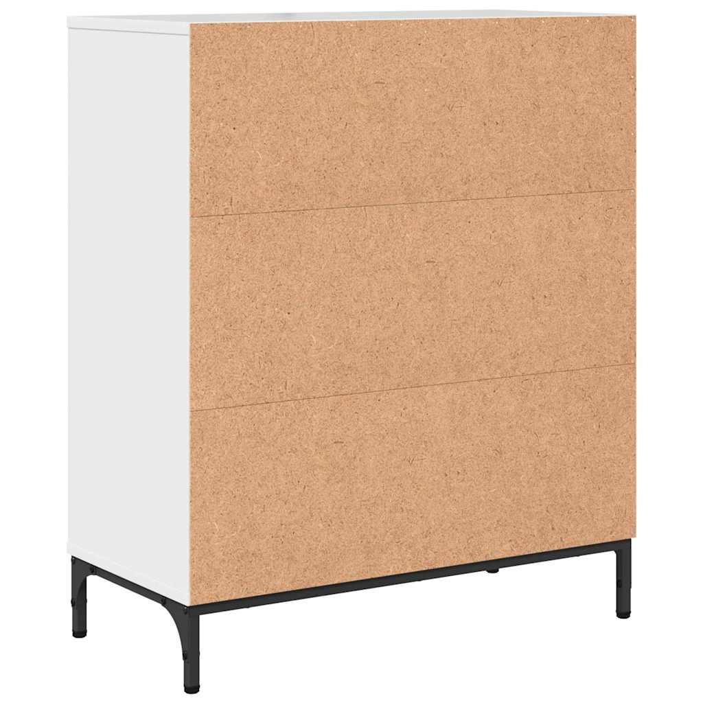 Sideboard Hochglanz-Weiß 69,5 x 33 x 82 cm Holzwerkstoff