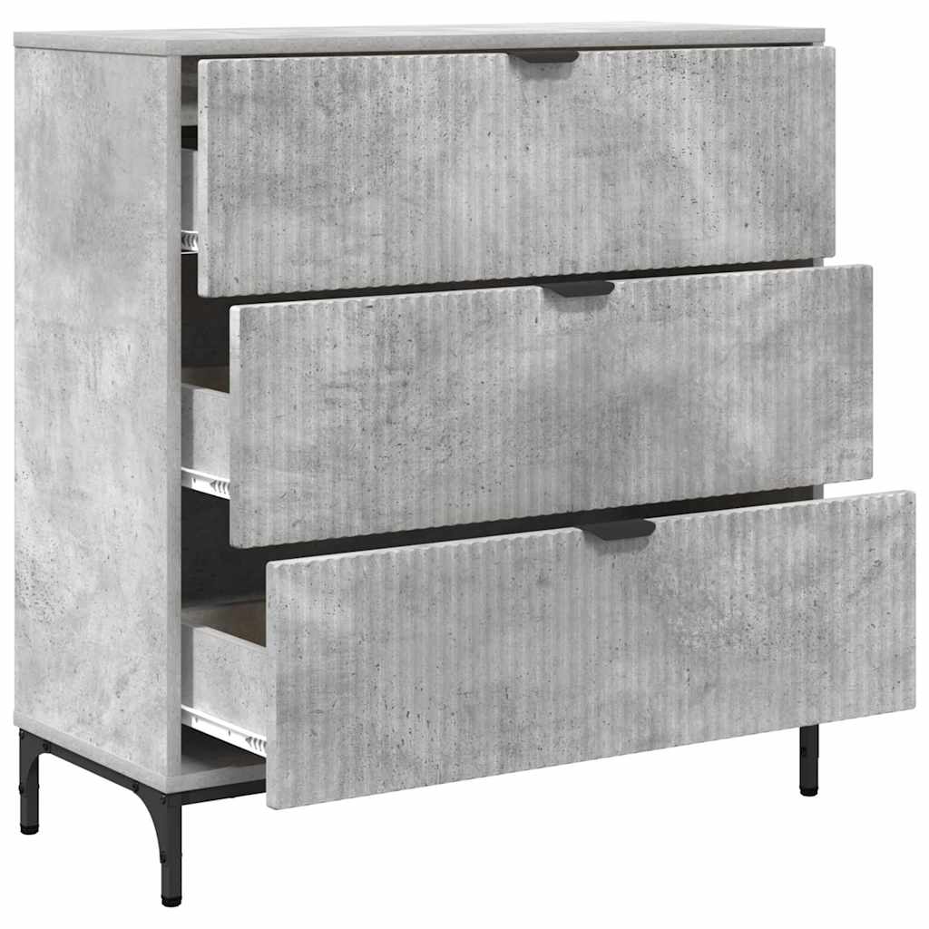Sideboard Betongrau 79,5 x 33 x 82 cm Holzwerkstoff