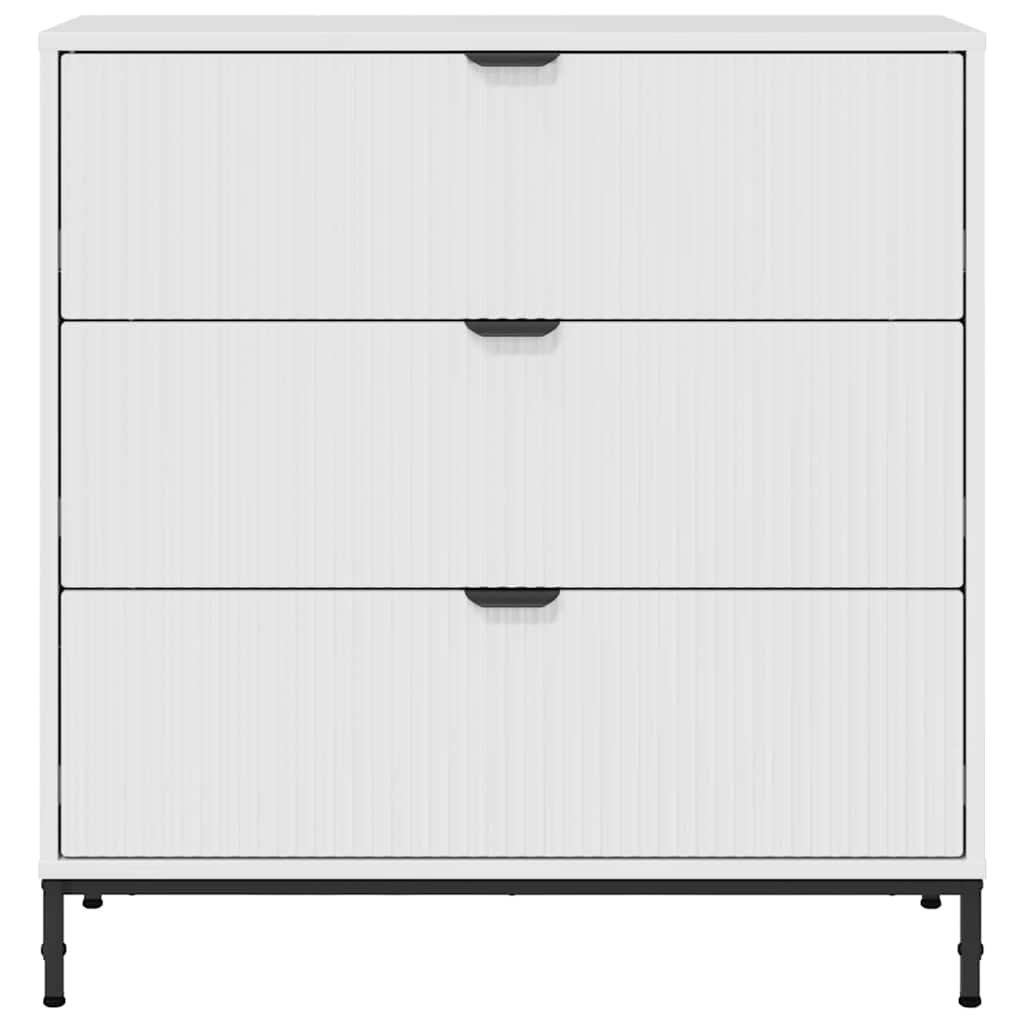 Sideboard Hochglanz-Weiß 79,5 x 33 x 82 cm Holzwerkstoff