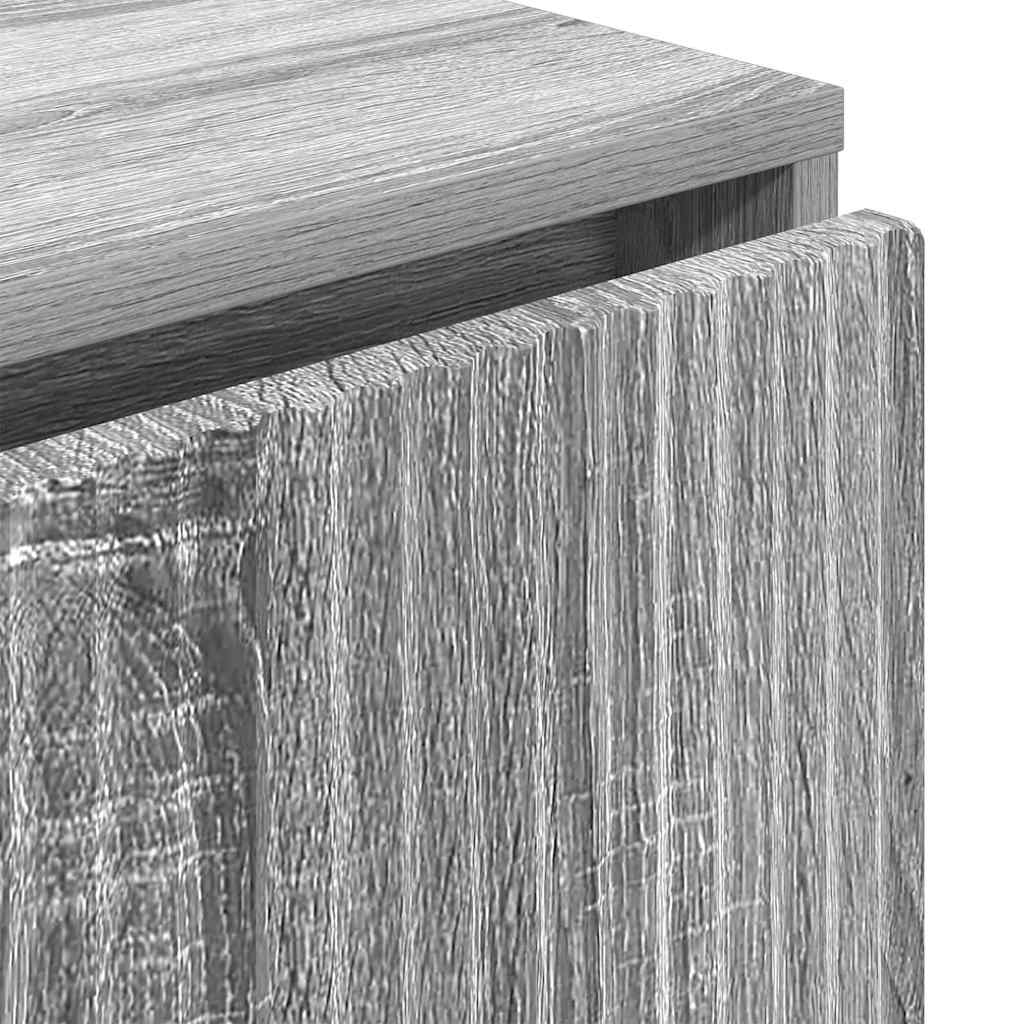 Sideboard Grau Sonoma 79,5 x 33 x 82 cm Holzwerkstoff