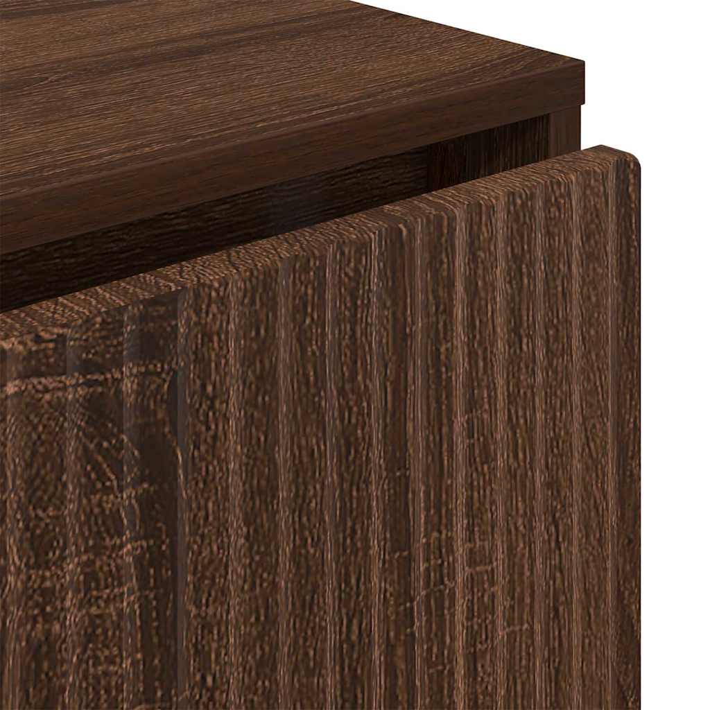 Sideboard Braun Eichen-Optik 79,5 x 33 x 82 cm Holzwerkstoff