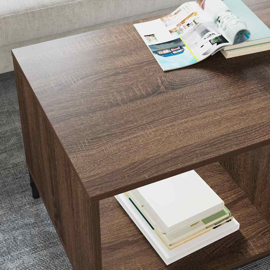 Couchtisch Braune Eiche 90 x 49 x 46 cm Holzwerkstoff