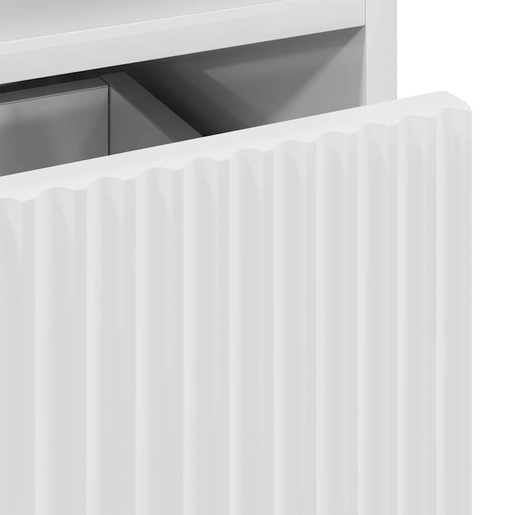 Nachttische 2 pcs Hochglanz-Weiß 49 x 36 x 61 cm Holzwerkstoff