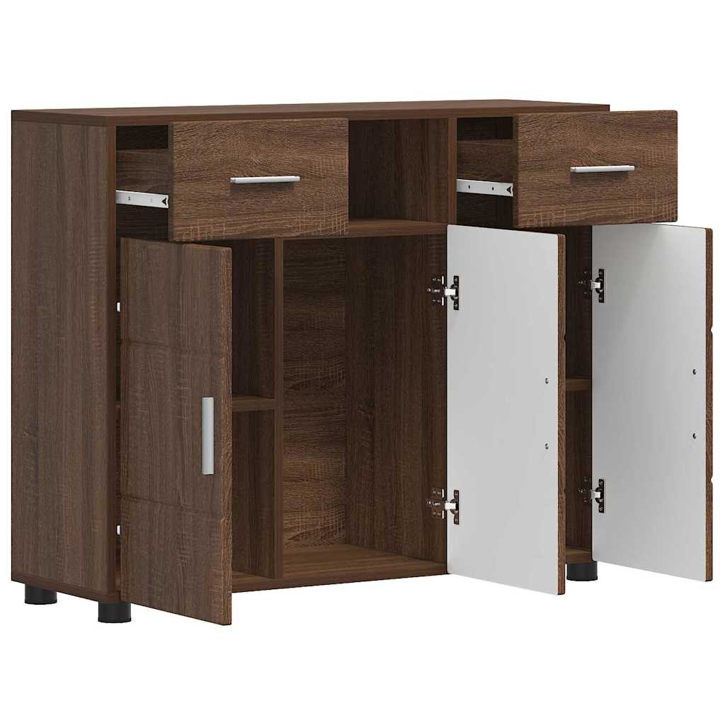 Sideboard Braune Eiche 88.5 x 30.5 x 73 cm Holzwerkstoff