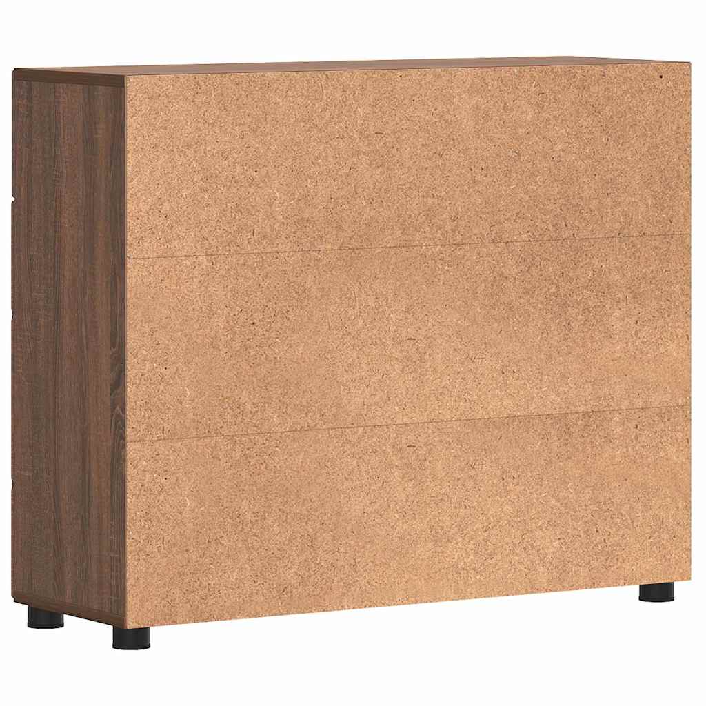 Sideboard Braune Eiche 88.5 x 30.5 x 73 cm Holzwerkstoff