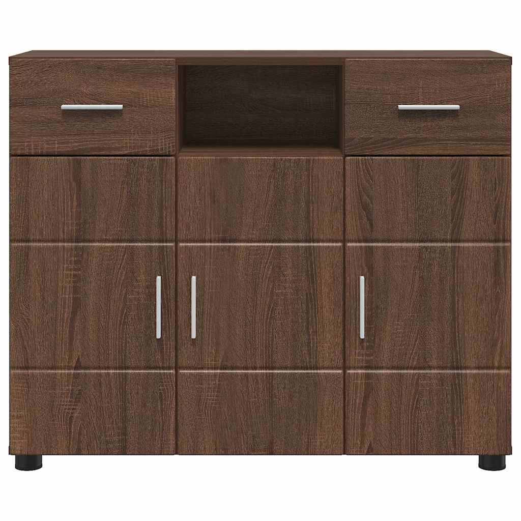 Sideboard Braune Eiche 88.5 x 30.5 x 73 cm Holzwerkstoff