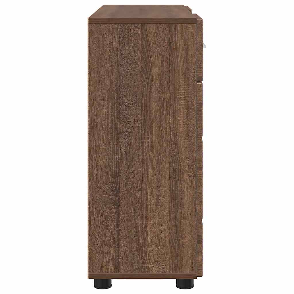 Sideboard Braune Eiche 88.5 x 30.5 x 73 cm Holzwerkstoff