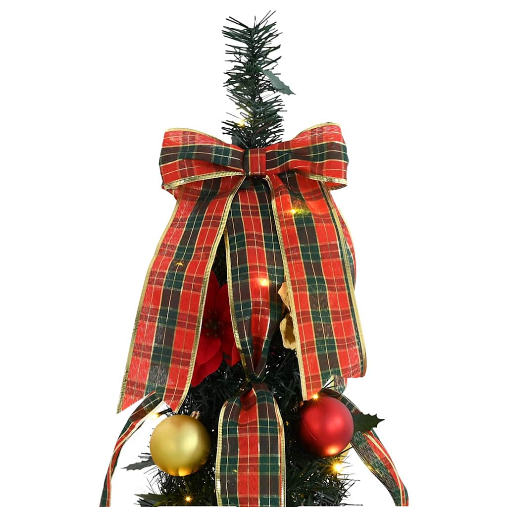Künstlicher Weihnachtsbaum mit 150 LEDs Grün 180 cm PVC