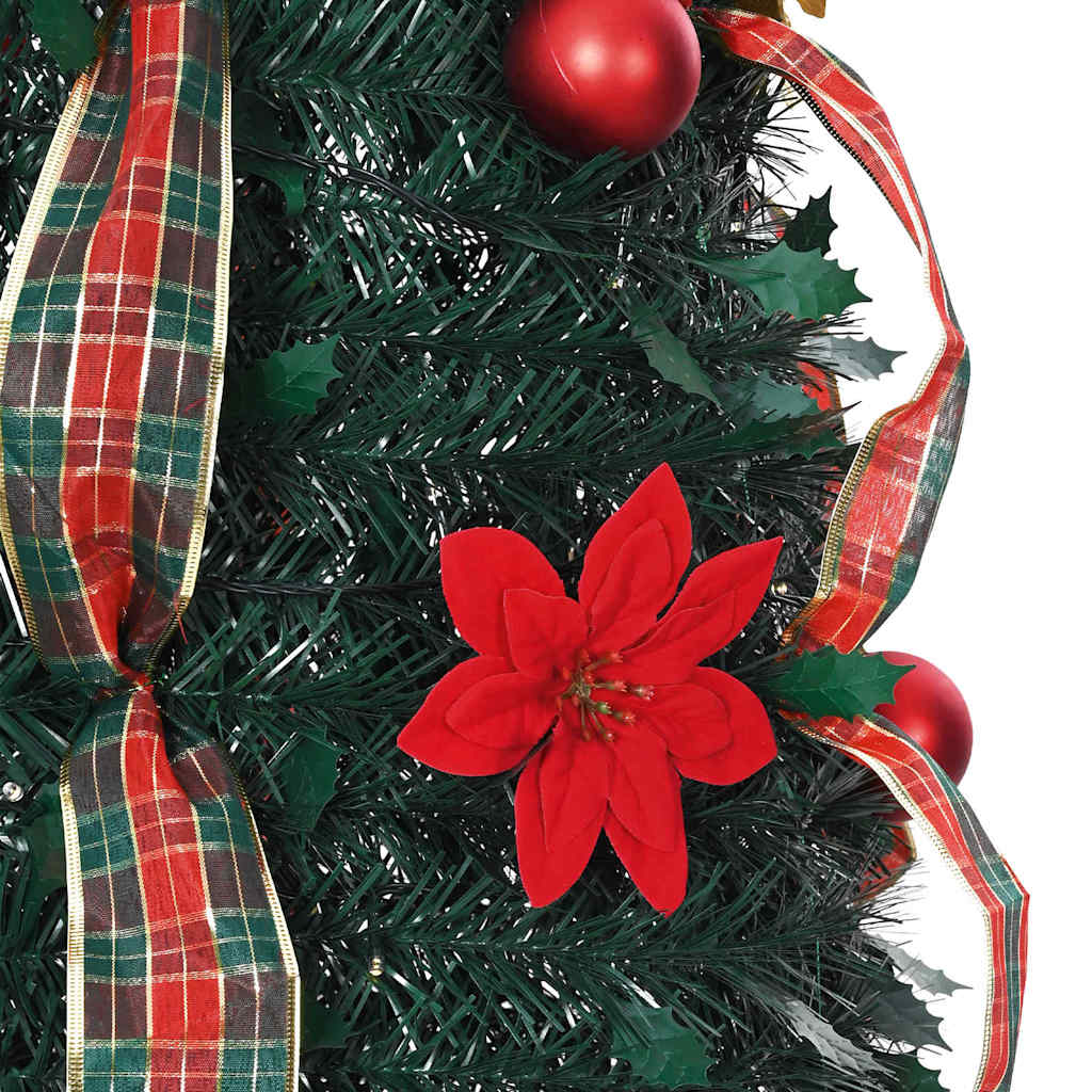 Künstlicher Weihnachtsbaum mit 200 LEDs Grün 210 cm PVC