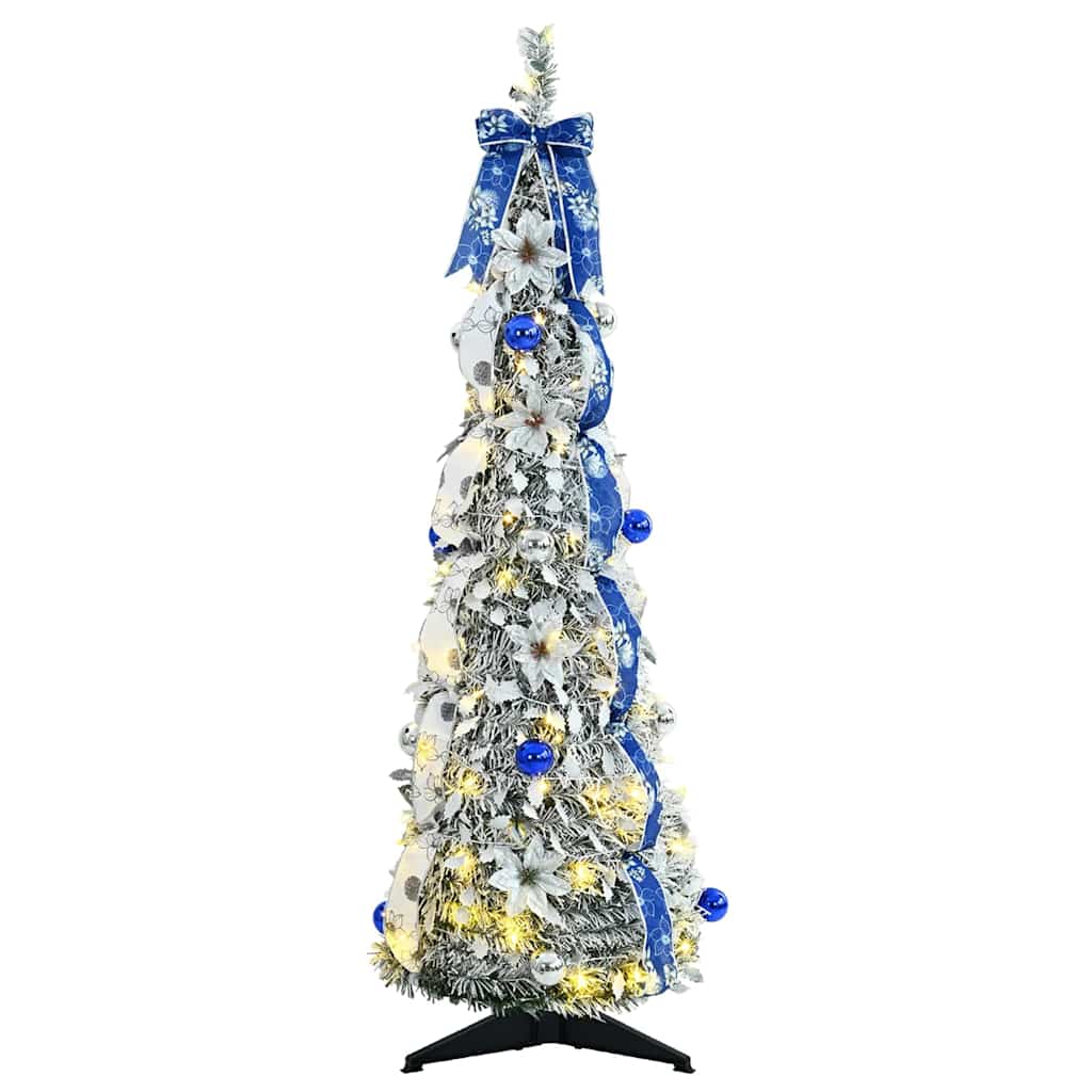 Künstlicher Weihnachtsbaum mit 50 LEDs Grün 120 cm PVC
