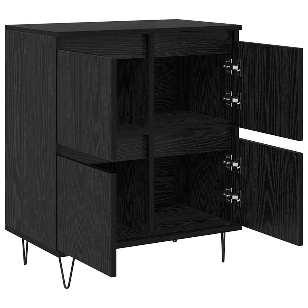 Sideboards 3 pcs Schwarze Eiche 180 x 35 x 70 cm Holzwerkstoff