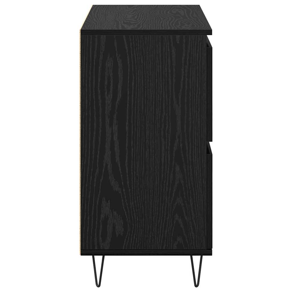 Sideboards 3 pcs Schwarze Eiche 180 x 35 x 70 cm Holzwerkstoff