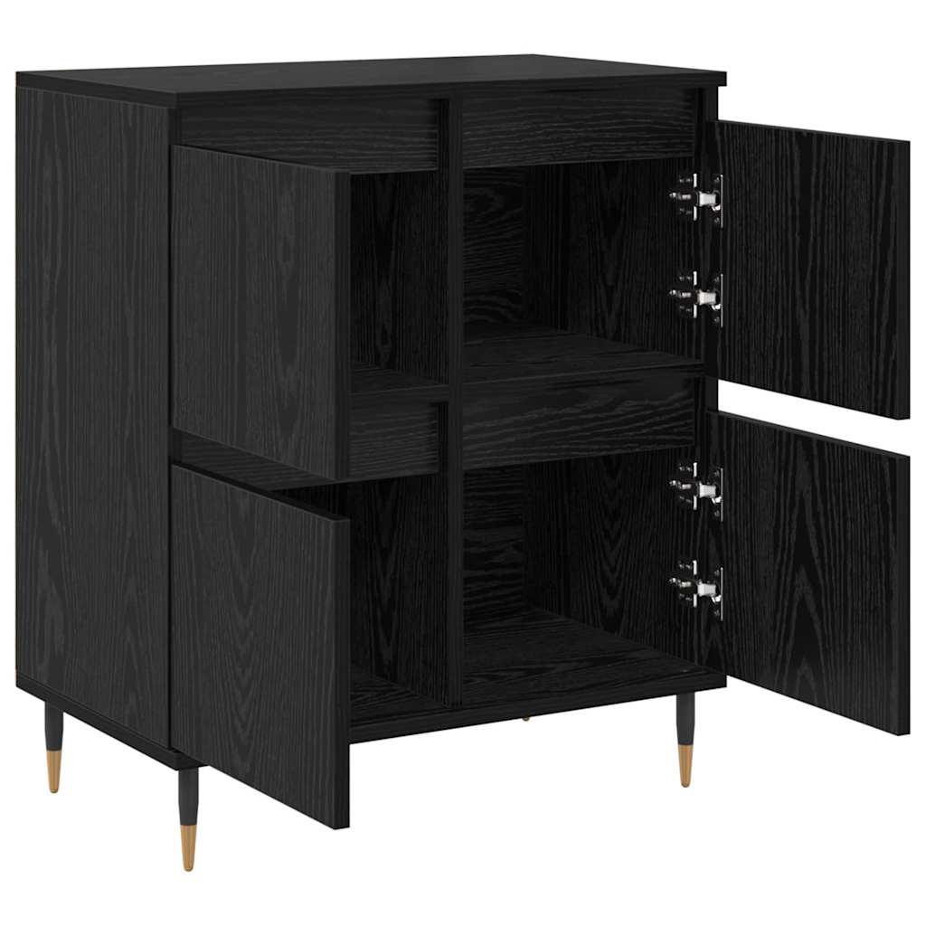Sideboards 2 pcs Schwarze Eiche 120 x 35 x 70 cm Holzwerkstoff