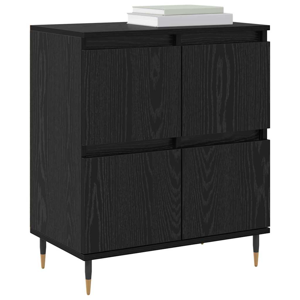 Sideboards 2 pcs Schwarze Eiche 120 x 35 x 70 cm Holzwerkstoff