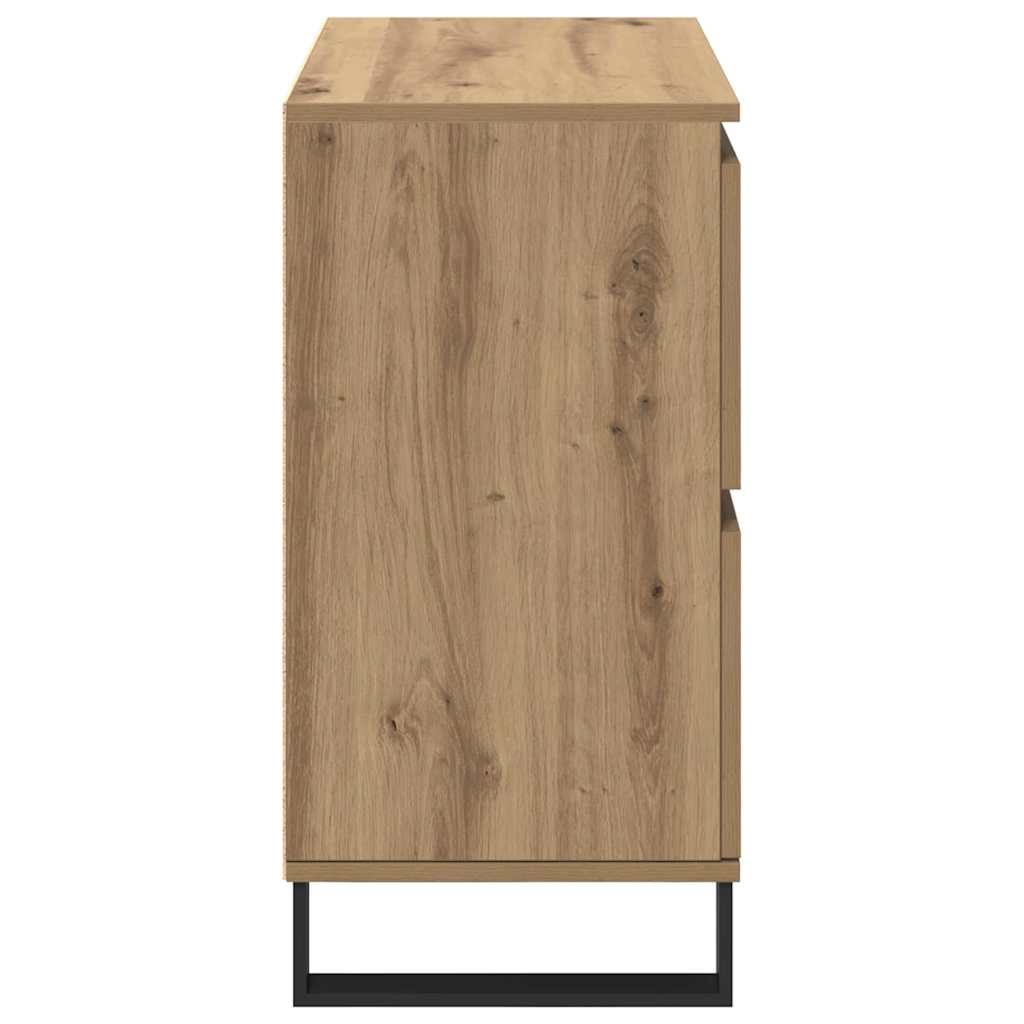 Sideboards 2 pcs Eiche handwerklich 120 x 35 x 70 cm