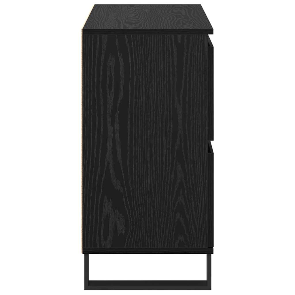 Sideboards 2 pcs Schwarze Eiche 120 x 35 x 70 cm Holzwerkstoff
