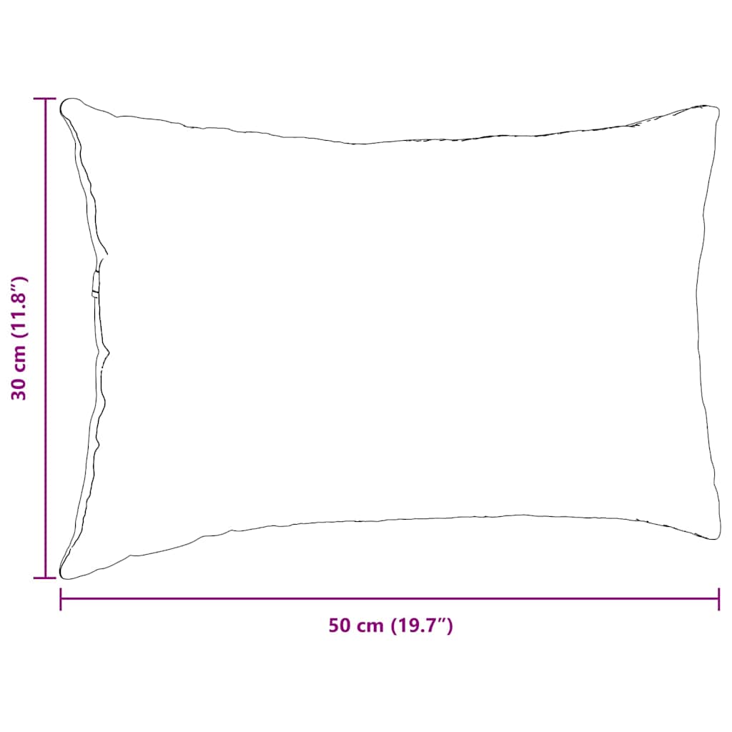 Sofakissen 2 pcs Taupe 50 x 30 cm Stoff