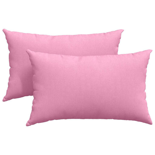 Sofakissen 2 pcs Rosa 50 x 30 cm Stoff