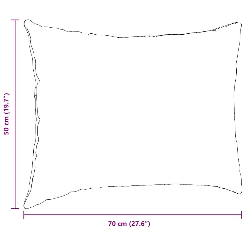 Sofakissen 2 pcs Grau 70 x 50 cm Stoff