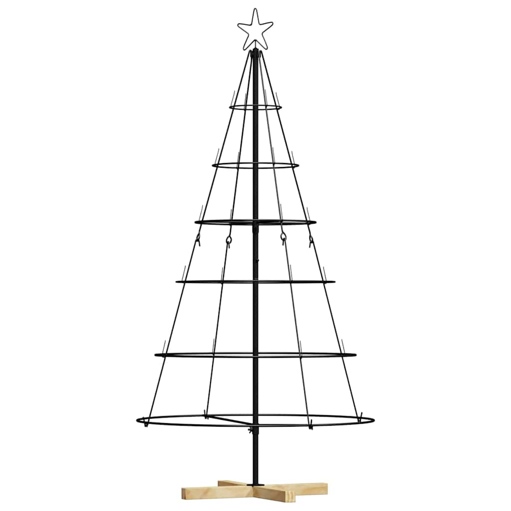 Weihnachts-Tannenzapfenbaum mit Ständer Schwarz 150 cm Stahl