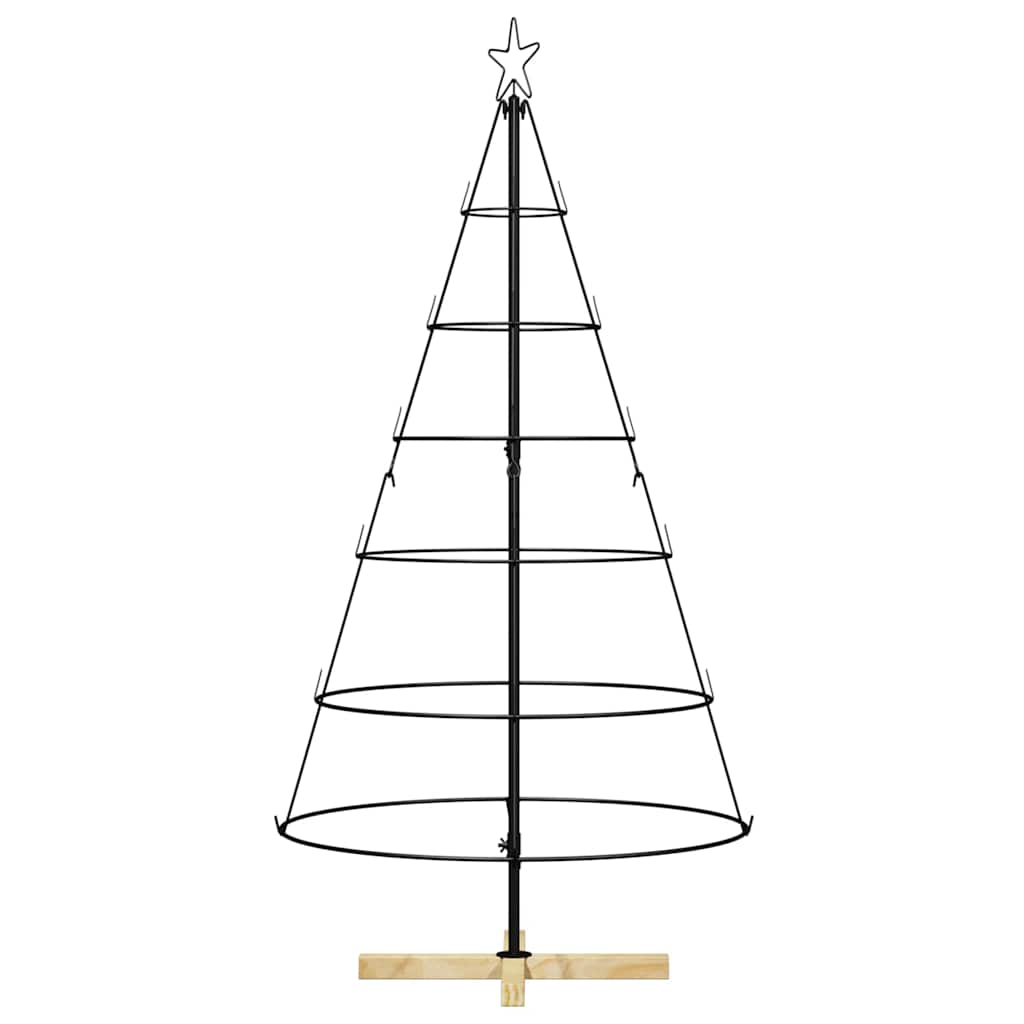 Weihnachts-Tannenzapfenbaum mit Ständer Schwarz 150 cm Stahl