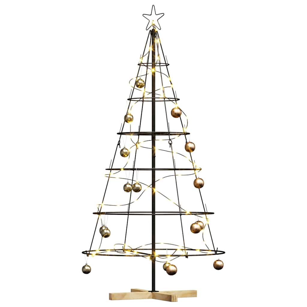 Weihnachts-Tannenzapfenbaum mit Ständer Schwarz 150 cm Stahl