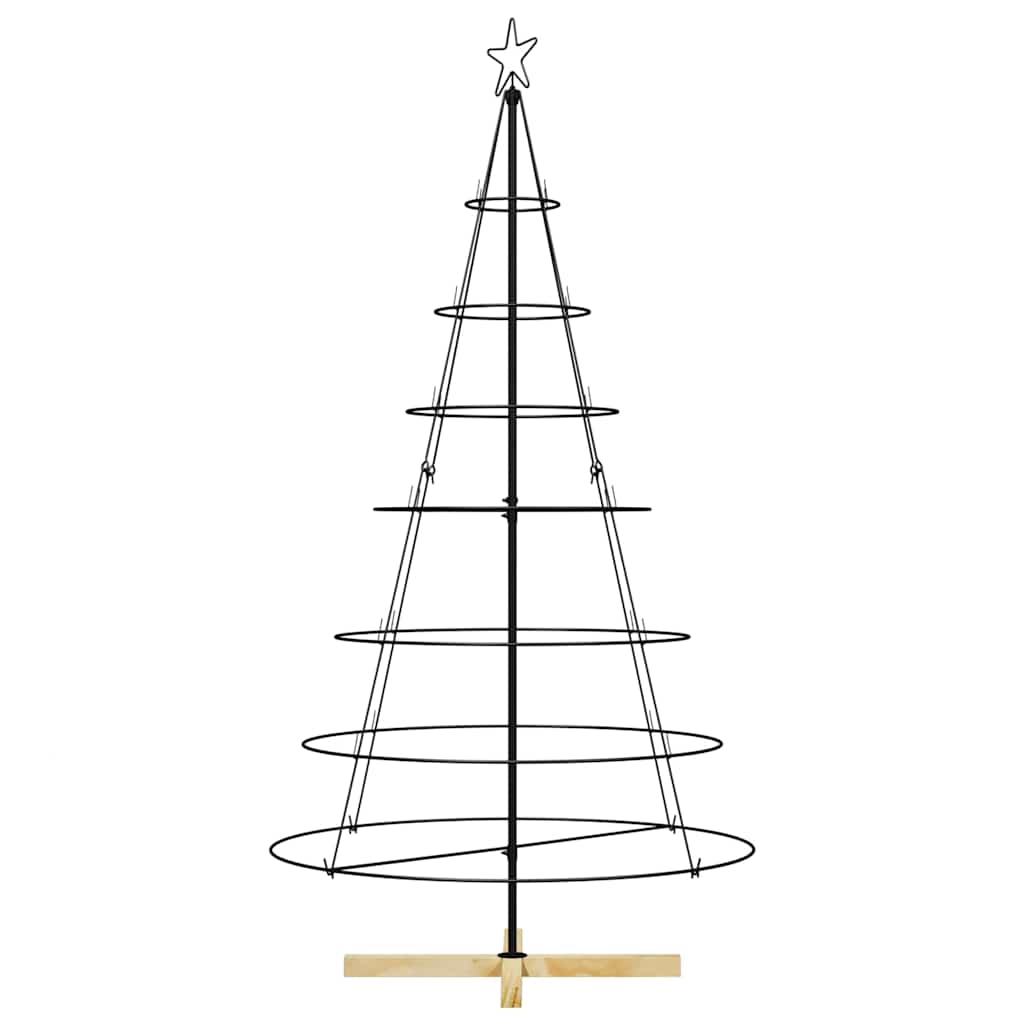 Weihnachts-Tannenzapfenbaum mit Ständer Schwarz 180 cm Stahl