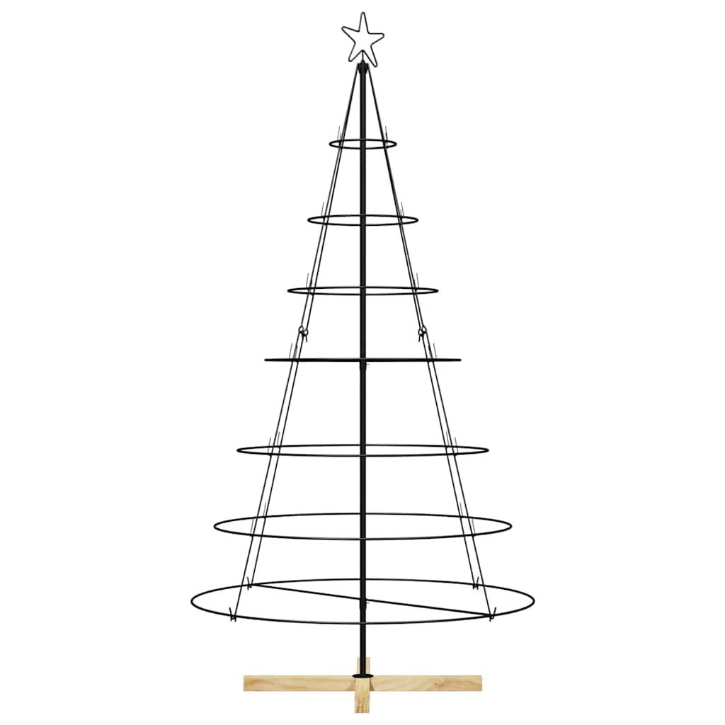 Weihnachts-Tannenzapfenbaum mit Ständer Schwarz 180 cm Stahl