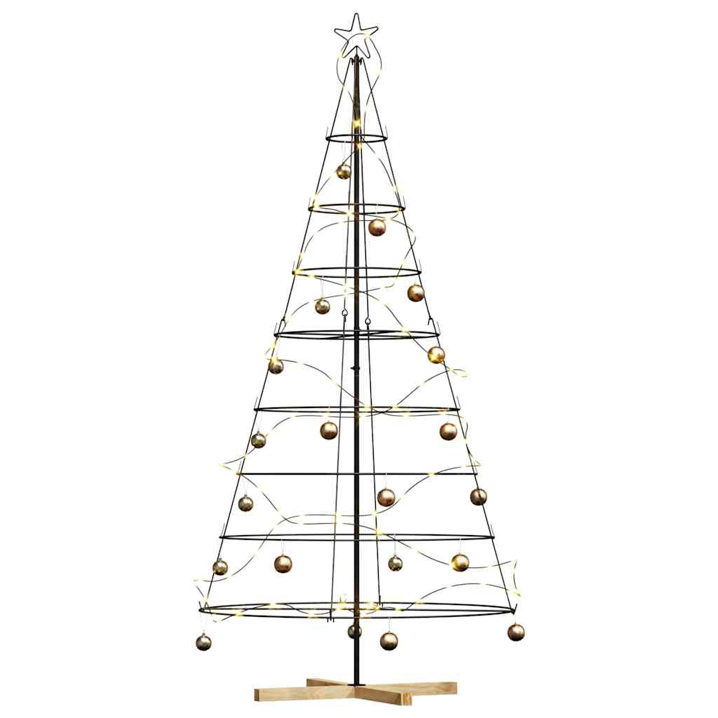 Weihnachts-Tannenzapfenbaum mit Ständer Schwarz 210 cm Stahl
