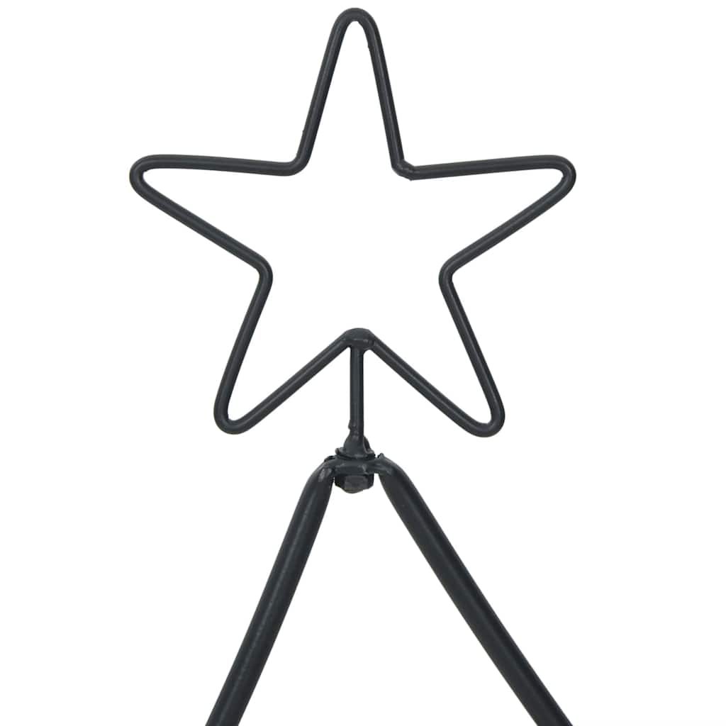 Metall Weihnachtsbaum mit Ständer Schwarz 180 cm Stahl