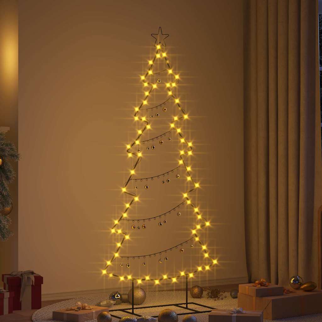 Metall Weihnachtsbaum mit Ständer Schwarz 180 cm Stahl