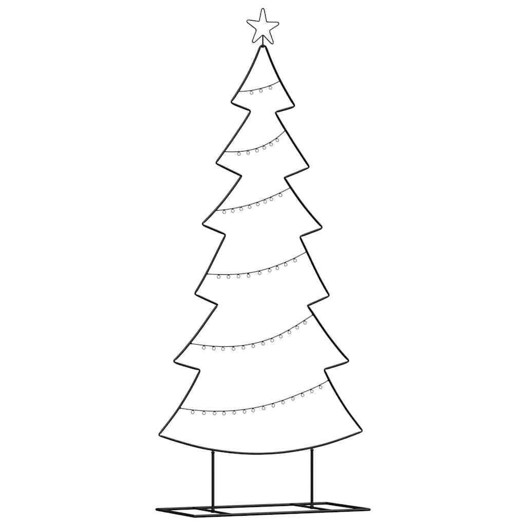 Metall Weihnachtsbaum mit Ständer Schwarz 180 cm Stahl