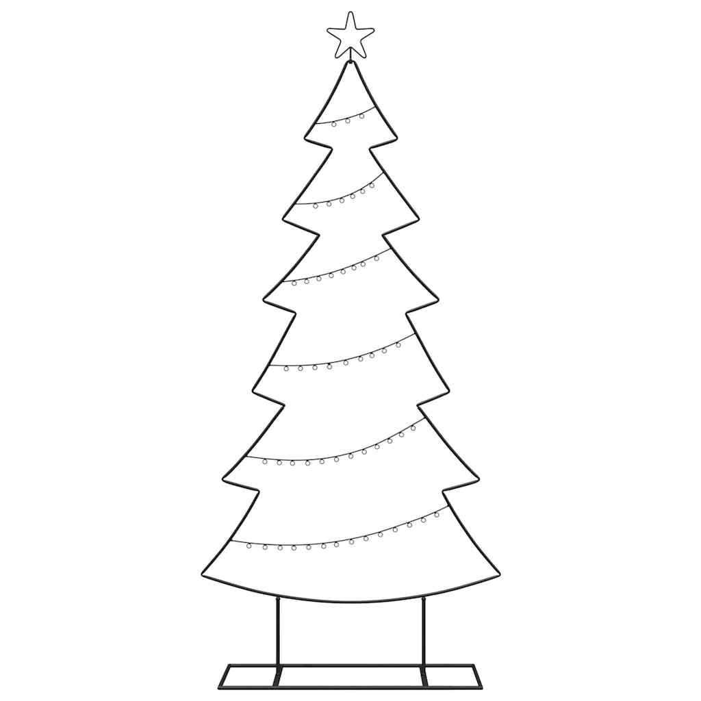 Metall Weihnachtsbaum mit Ständer Schwarz 180 cm Stahl