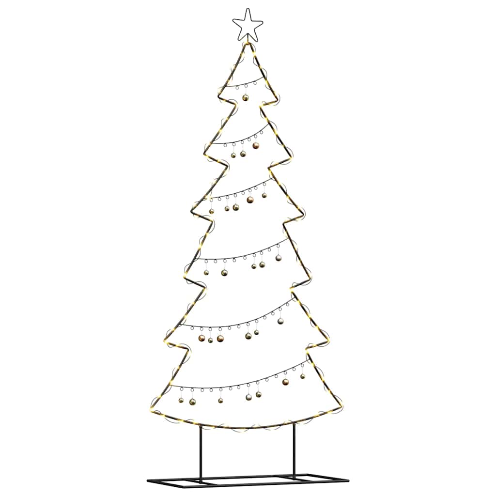 Metall Weihnachtsbaum mit Ständer Schwarz 180 cm Stahl