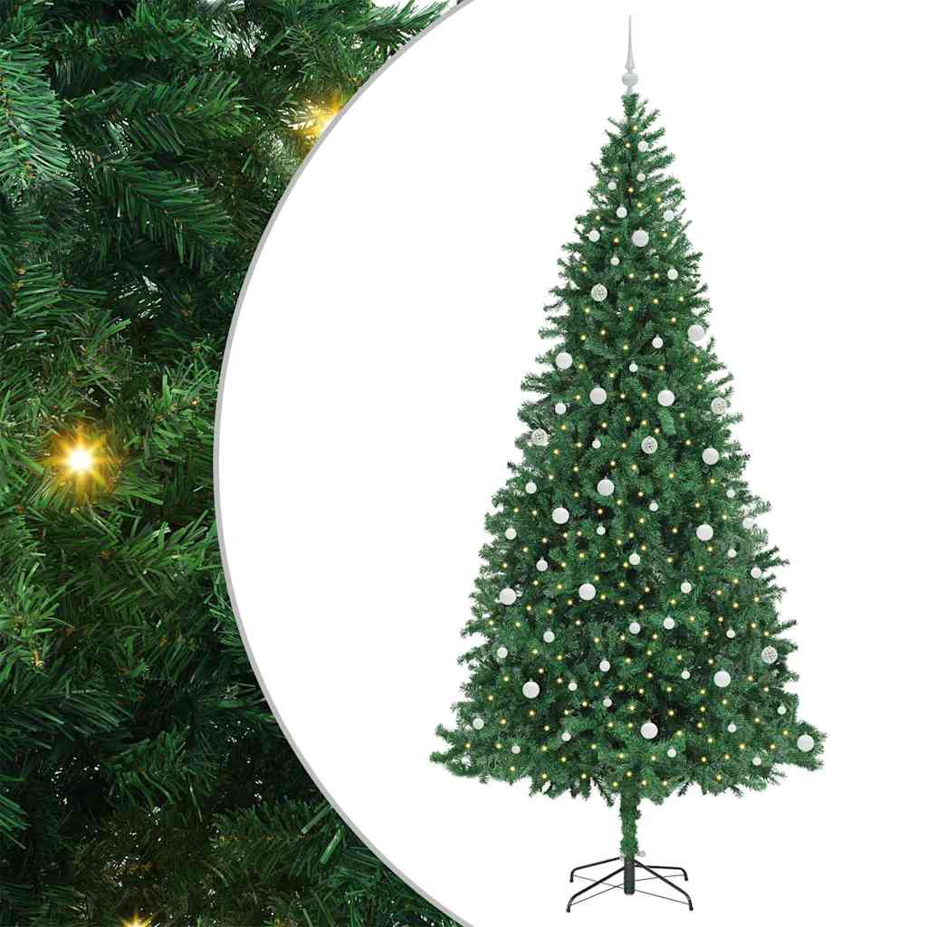 Künstlicher Weihnachtsbaum Grün 300 cm PVC, Metall und Plastik