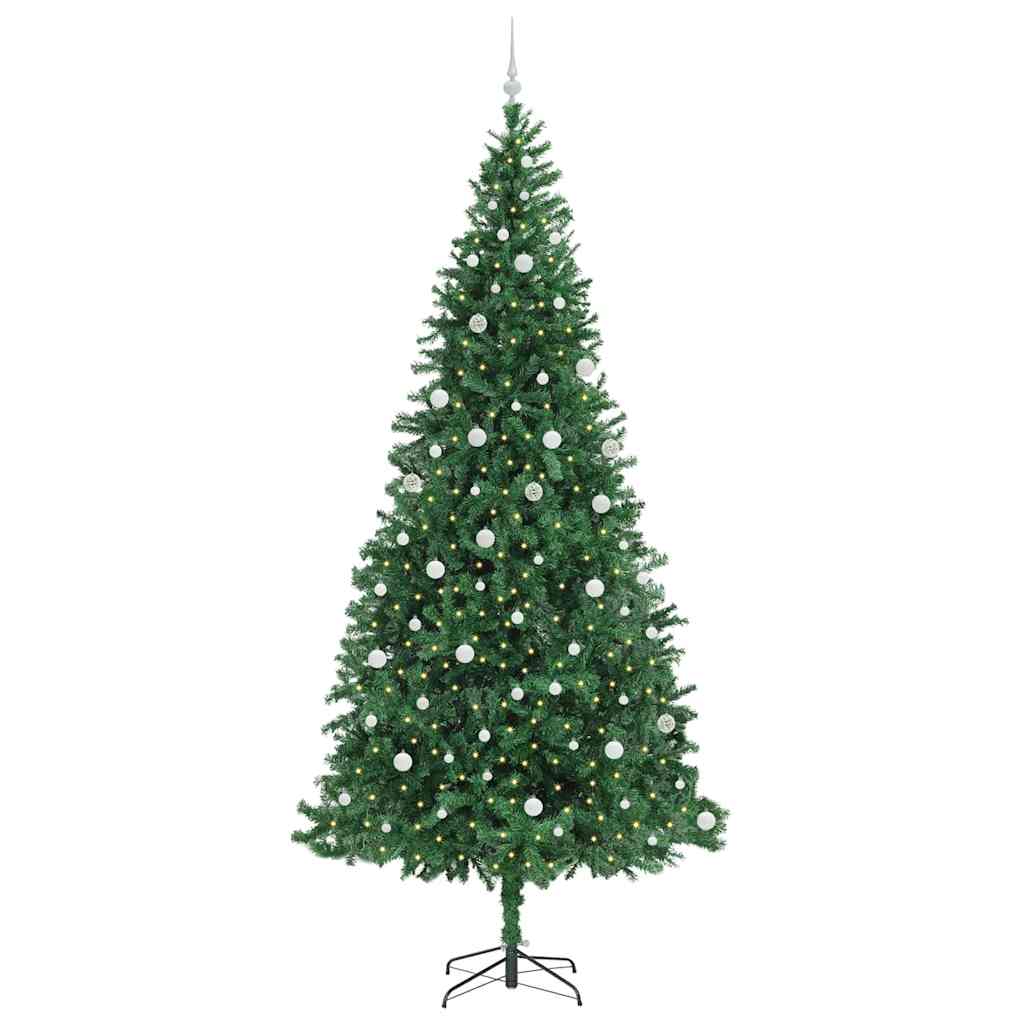 Künstlicher Weihnachtsbaum Grün 300 cm PVC, Metall und Plastik