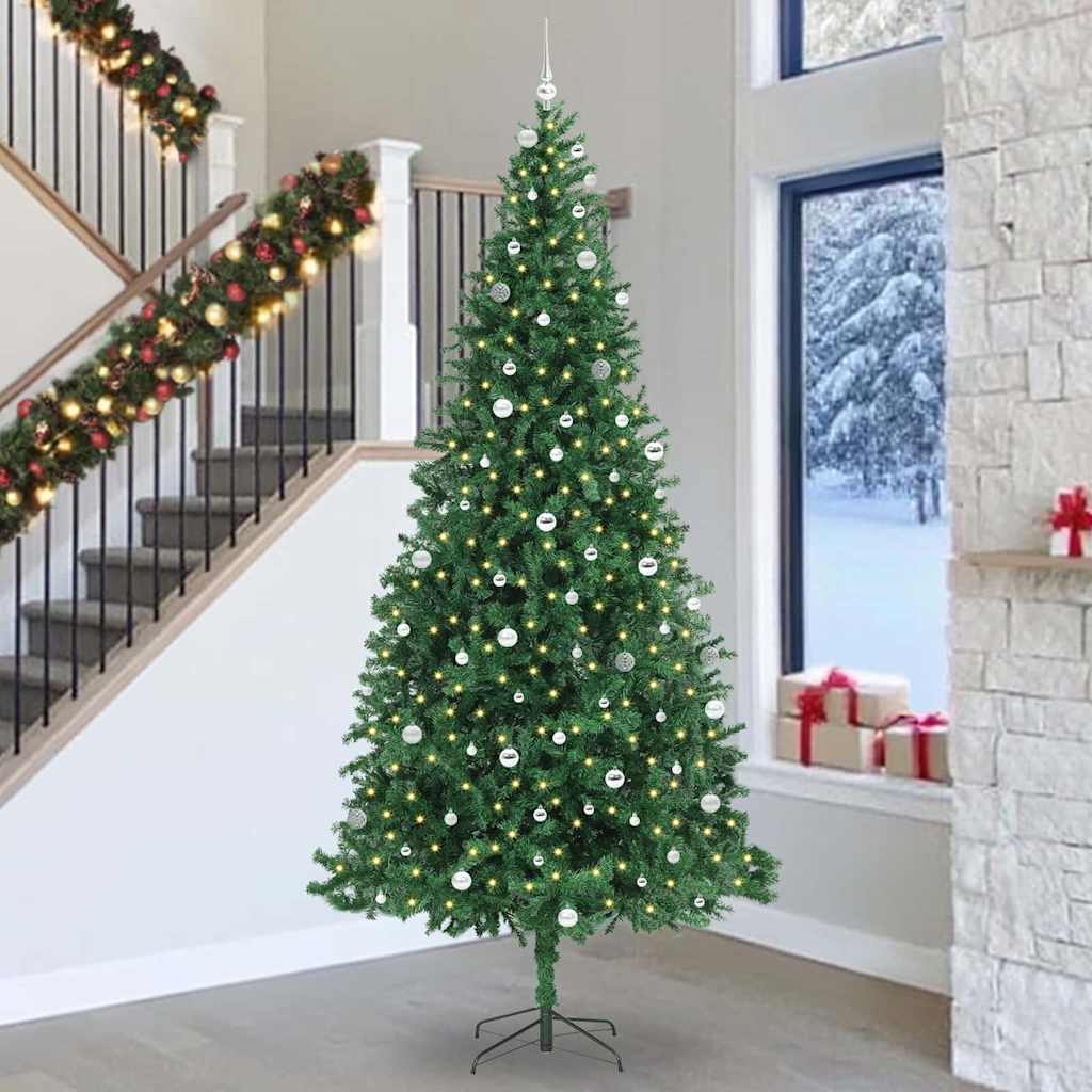 Künstlicher Weihnachtsbaum Grün 300 cm PVC, Metall und Plastik