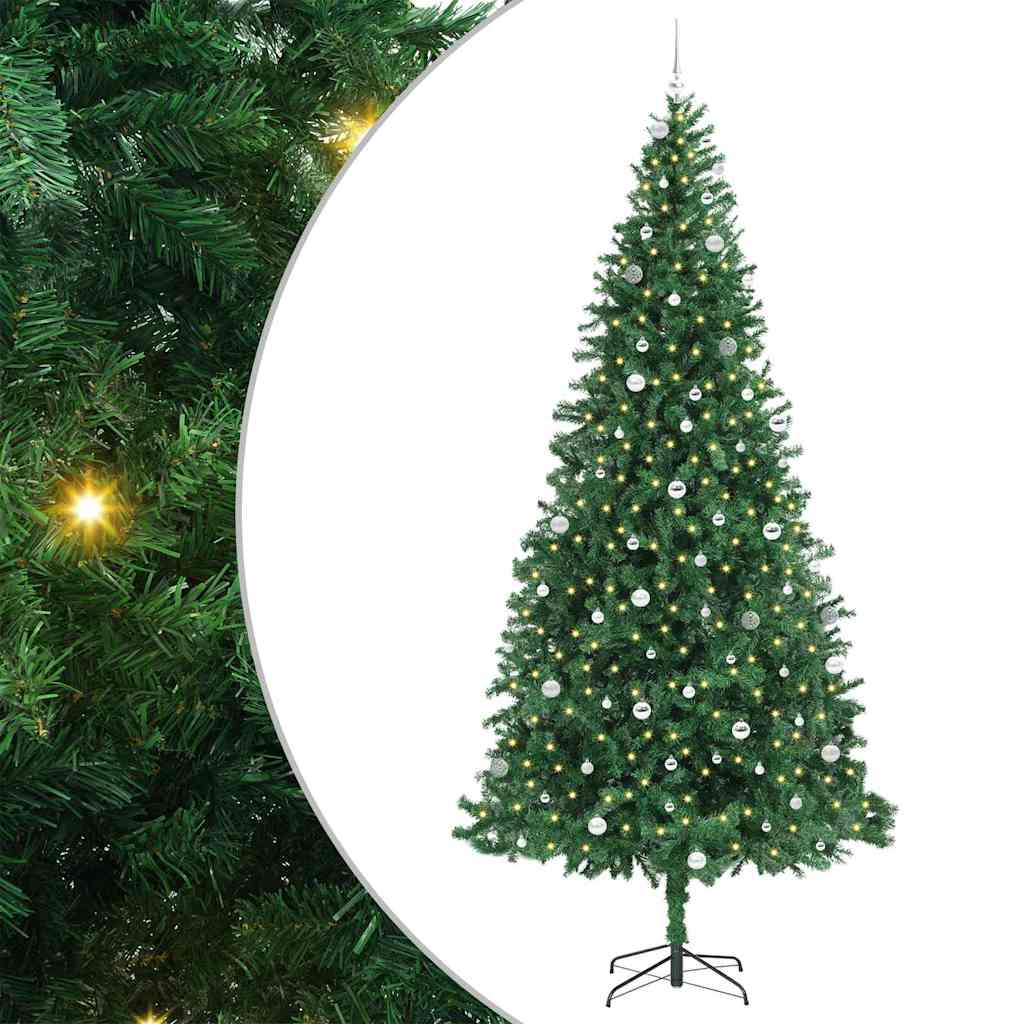 Künstlicher Weihnachtsbaum Grün 300 cm PVC, Metall und Plastik
