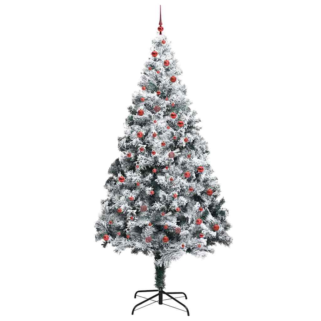 Weihnachtsbaum mit dekorativen Saitenlichtern Weiß 300 cm PVC