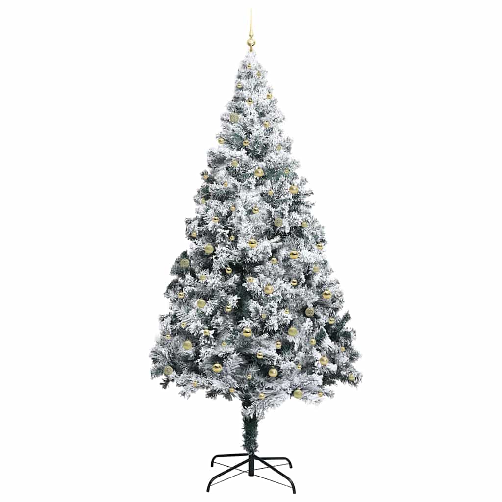 Weihnachtsbaum mit dekorativen Saitenlichtern Weiß 300 cm PVC