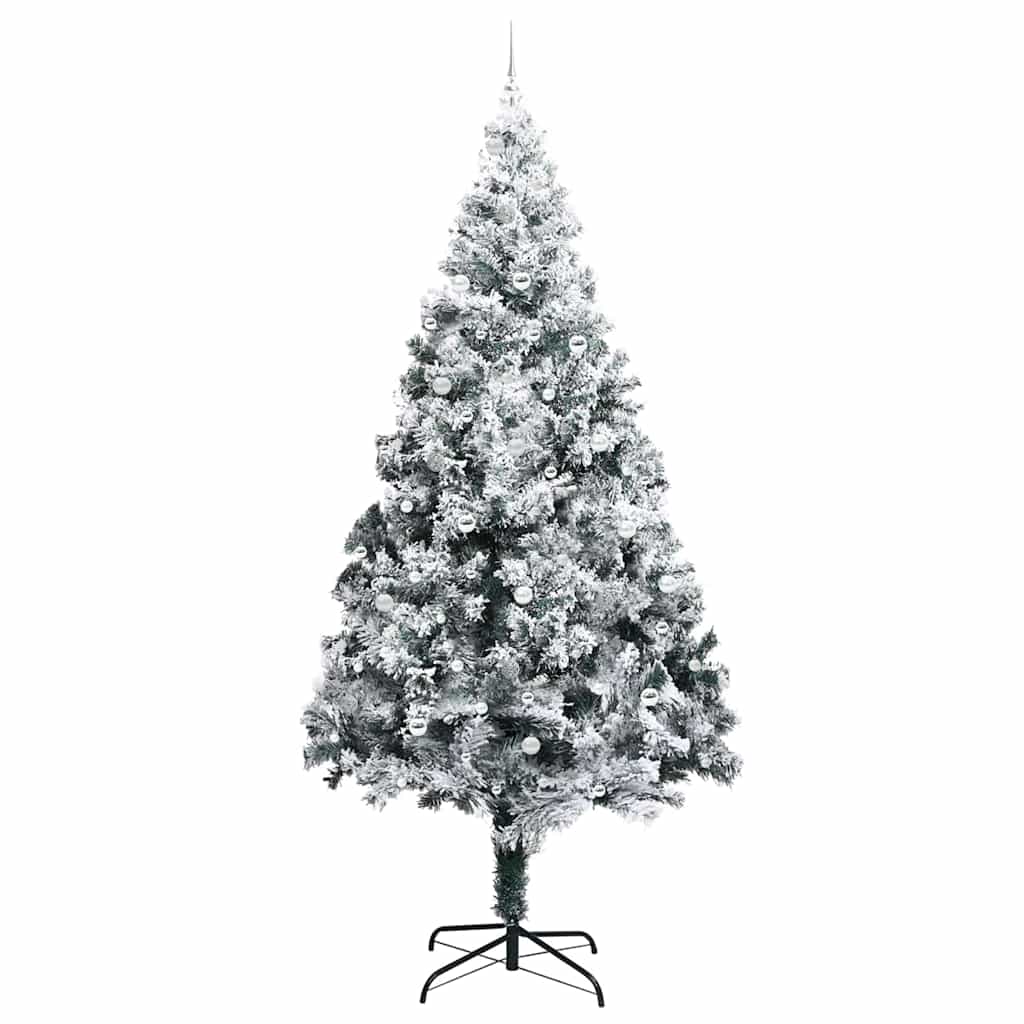 Weihnachtsbaum mit dekorativen Saitenlichtern Weiß 300 cm PVC