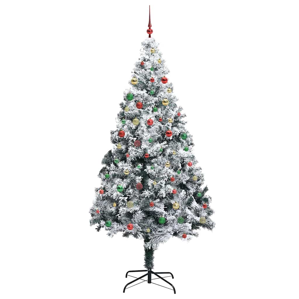 Weihnachtsbaum mit dekorativen Saitenlichtern Weiß 300 cm PVC