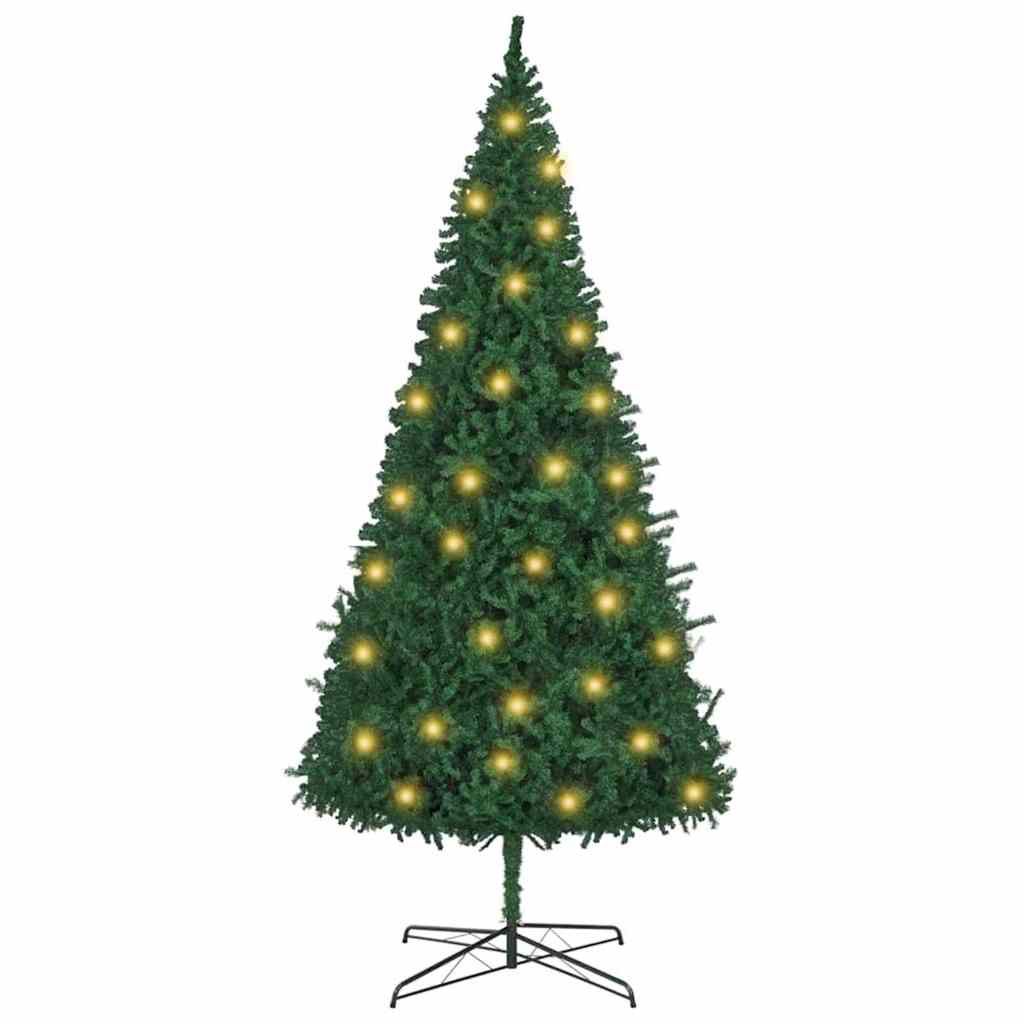 Weihnachtsbaum mit dekorativen Saitenlichtern Grün 400 cm PVC