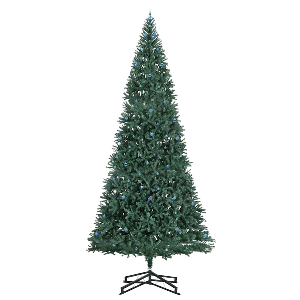 Künstlicher vorbeleuchteter Weihnachtsbaum mit Kugelset Grün